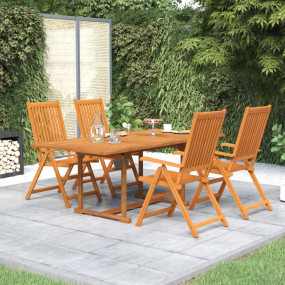 Garden Dining Set Natural wood Solid Acacia wood Medium