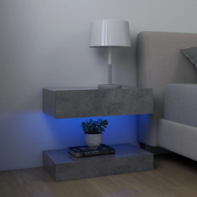Bedside Cabinet Concrete grey Engineered wood Medium