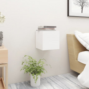 Bedside Cabinet White Engineered wood 12.0x11.8x11.8 in