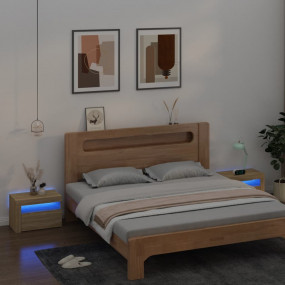 Bedside Cabinet Set of 2 Sonoma Oak Engineered wood