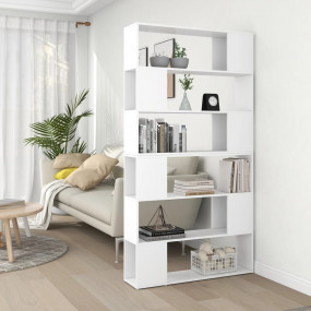 Book Cabinet Room Divider White Engineered wood 39.4x9....