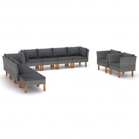 Garden Lounge Set Grey, Anthracite