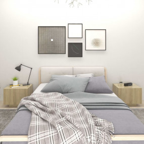 Bedside Cabinet Sonoma oak Engineered wood Medium Bedsi...