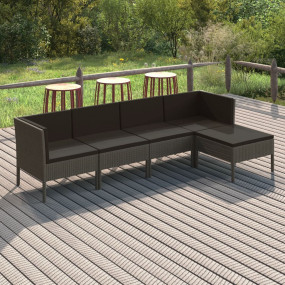 Garden Lounge Set Grey, Anthracite