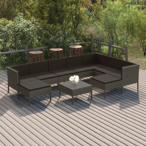 Garden Lounge Set Gray