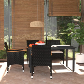 Dining Set Black, Cream White