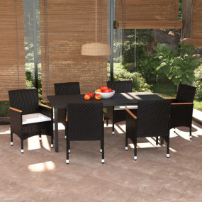 Dining Set Black, Cream White