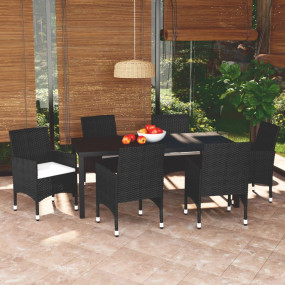 Dining Set Black, Cream White