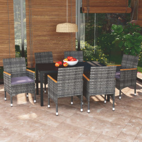 Dining Set Grey, Black, Dark Grey