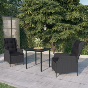 Garden Dining Set Dark Grey Powder-coated steel Medium