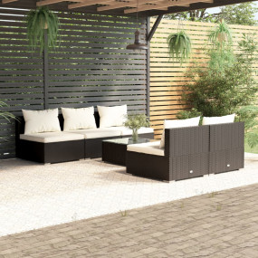Garden Lounge Set Black