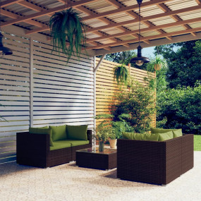 Garden Lounge Set Brown
