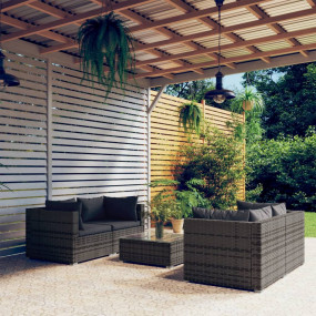 Garden Lounge Set Grey, Anthracite