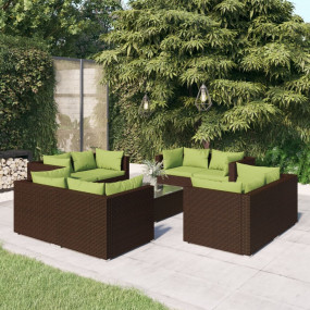 Garden Lounge Set Brown