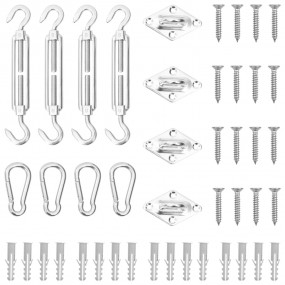 Sunshade Sail Accessory Silver Stainless Steel Compact ...