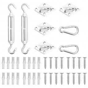 Sunshade Sail Accessory Silver Stainless Steel Adjustab...