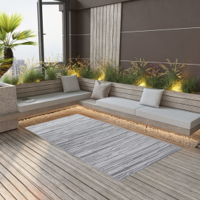 Outdoor Carpet Gray Polypropylene (PP) 63.0 x 90.6 in
