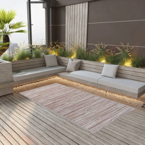 Outdoor Rug Brown Polypropylene 63 x 90.6 in Outdoor Ru...