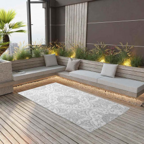 Outdoor Carpet Light grey Polypropylene 63 x 91 in Patt...