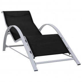 Sunlounger Black Textilene, Aluminum, Steel Standard Er...
