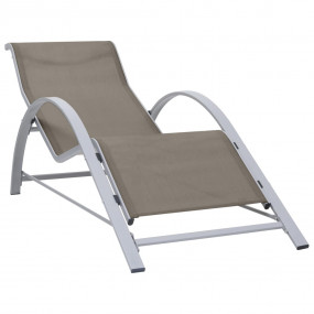 Sunlounger Taupe Textilene, Aluminum, Steel Medium Ergo...