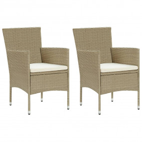 Garden Chair Set of 2 Beige