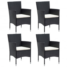 Solar Ground Light Set of 4 Black