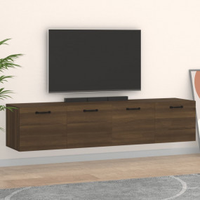Wall Cabinet Brown oak Engineered wood Medium Wall Cabi...