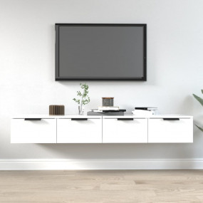 Wall Cabinet Set of 2 White Engineered wood Medium Wall...