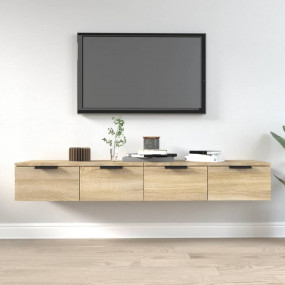 Wall Cabinet Set of 2 Sonoma Oak Engineered Wood Medium