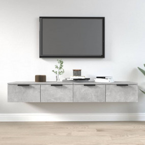 Wall Cabinet Set of 2 Concrete grey Engineered wood Wal...