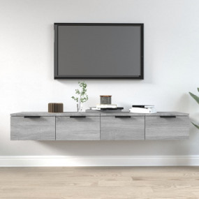 Wall Cabinet Set of 2 Grey Sonoma Engineered Wood Stand...