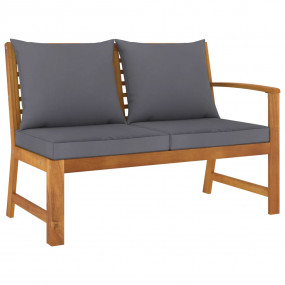 Garden Bench Dark grey Solid acacia wood 45.1 in Durabl...