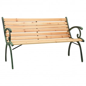 Garden Bench Natural Wood Solid firwood 48.4 in wide Du...