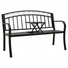 Garden Bench Black Powder-coated steel Medium Durable