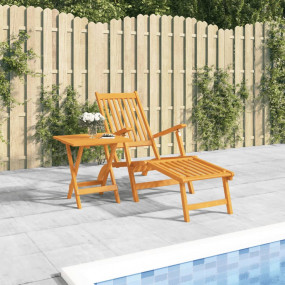 Deck Chair Natural wood Solid acacia wood Standard  Fol...