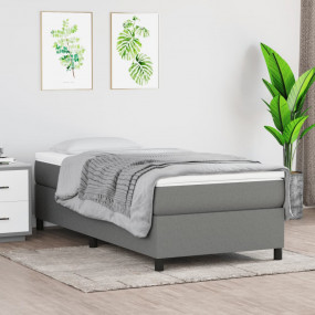 Bed Frame Dark Grey Fabric (100% polyester), plywood, e...