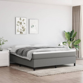 Bed Frame Dark Gray Fabric (100% polyester), plywood, e...