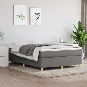 Bed Frame Dark Gray Fabric (100% polyester), plywood, e...