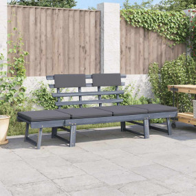 Garden Bench Dark grey Solid Acacia Wood with grey wash...