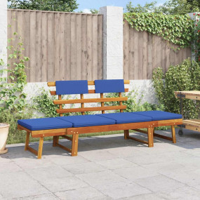 Garden Bench Blue Solid acacia wood 75 in