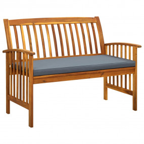 Garden Bench Natural Wood Solid Acacia Wood 46.9 in Dur...