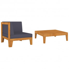 Garden Lounge Set Dark grey