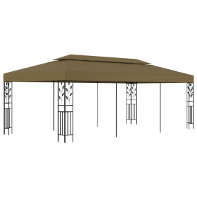 Gazebo Taupe Powder-coated steel Large Decorative Inlay...