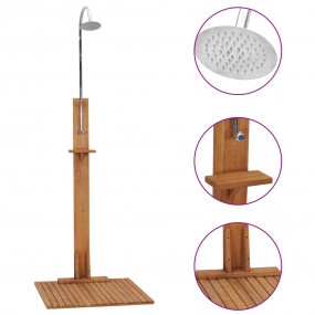 Garden Shower Teak Teak wood, stainless steel 29.5x29.5...