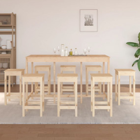 Bar Set Natural Pine Solid pinewood Large Simplistic Ba...