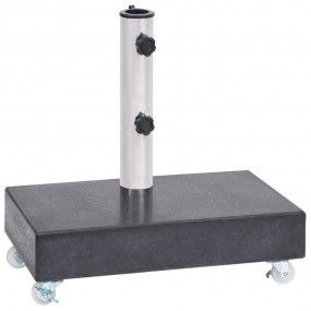 Umbrella Base Black Granite, Stainless Steel Heavy Weig...