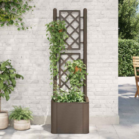 Raised Bed Mocha Plastic Large Planters Garden Raised B...