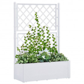 Raised Bed White Plastic (PP) Large UV-resistant Plante...