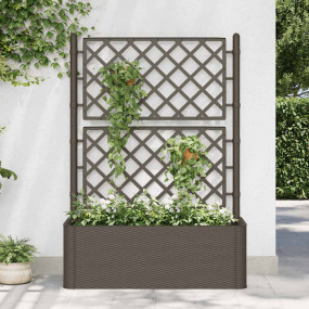 Raised Bed Mocha Plastic (PP) Large Waterproof material...